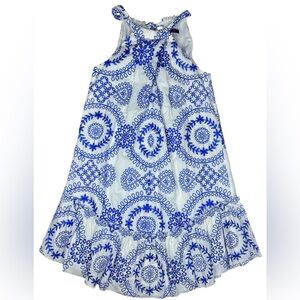 Trina Turk Kori Dress Blue Astor Eyelet Halter Womens Small